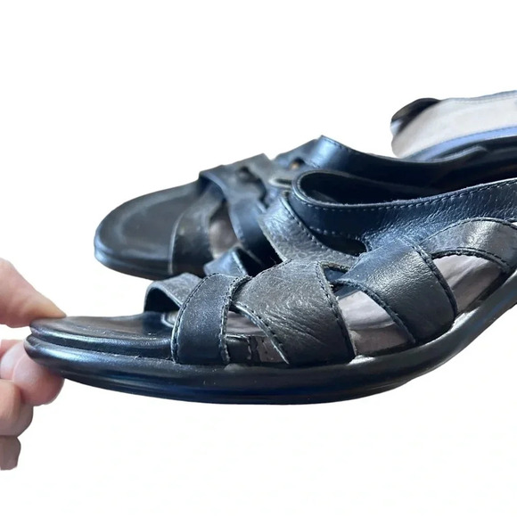 Dansko Slip on Strappy Sandals Size 39 black leather - Picture 5 of 12